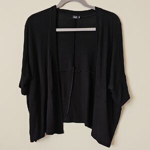 Yala Black Open-Front Cardigan
